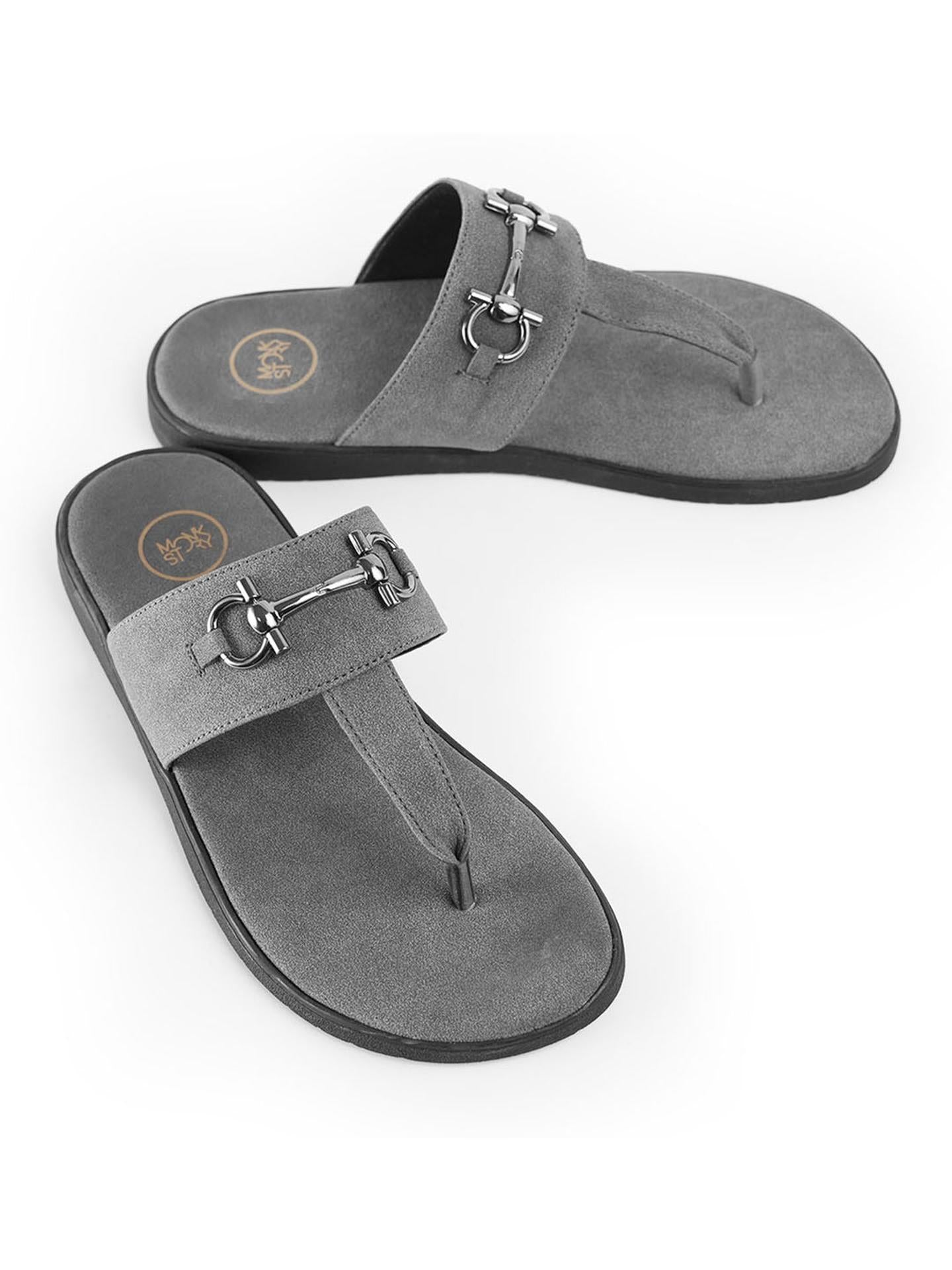T-Rad Luxe Horsebit Sandals - Grey