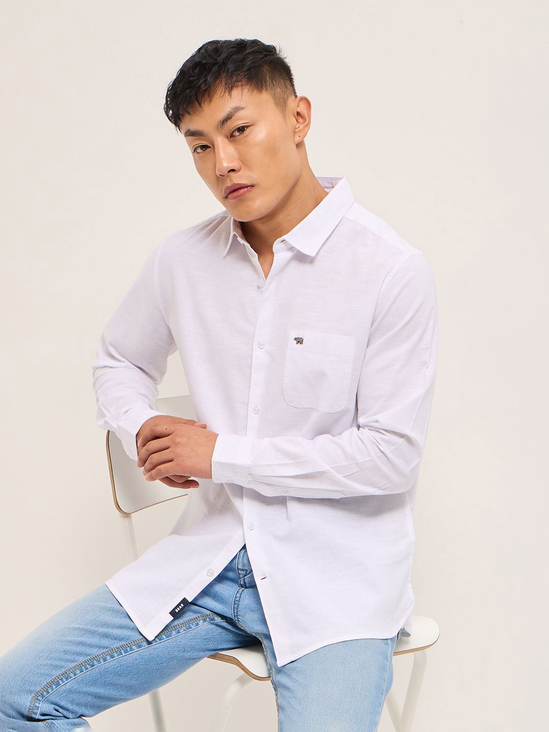 Men Slim Fit Opaque Casual Shirt