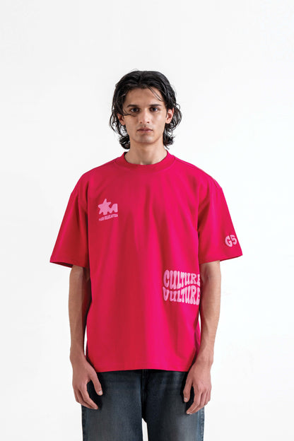 Culture Vulture Pink Oversized T-Shirt