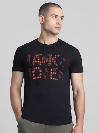 Typography Printed Slim Fit Pure Cotton T-shirt