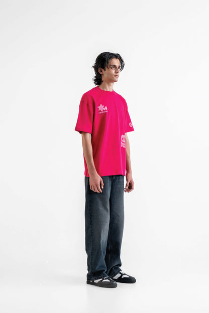 Culture Vulture Pink Oversized T-Shirt