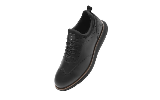 Neeman's Crossover Brogues for Men | Faux Leather (PU) on Mesh Base | Comfortable Semi-Casual Oxfords
