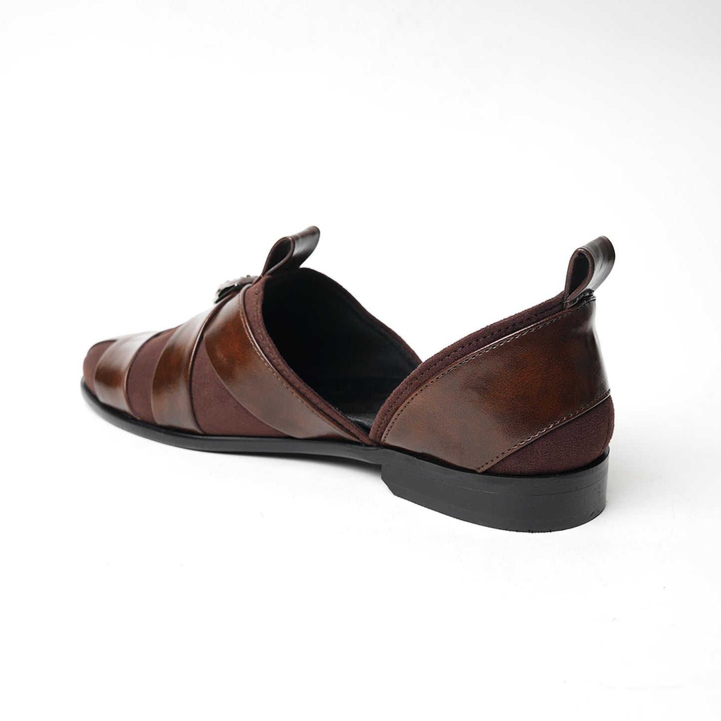 Monkstory Criss Cross Slip-On Sandal - Brown