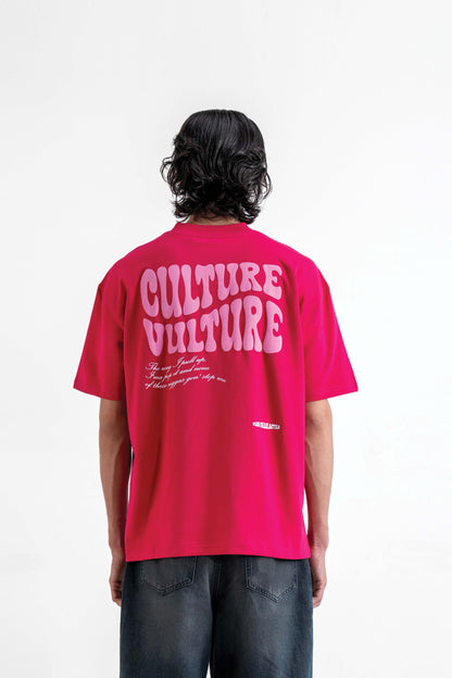 Culture Vulture Pink Oversized T-Shirt