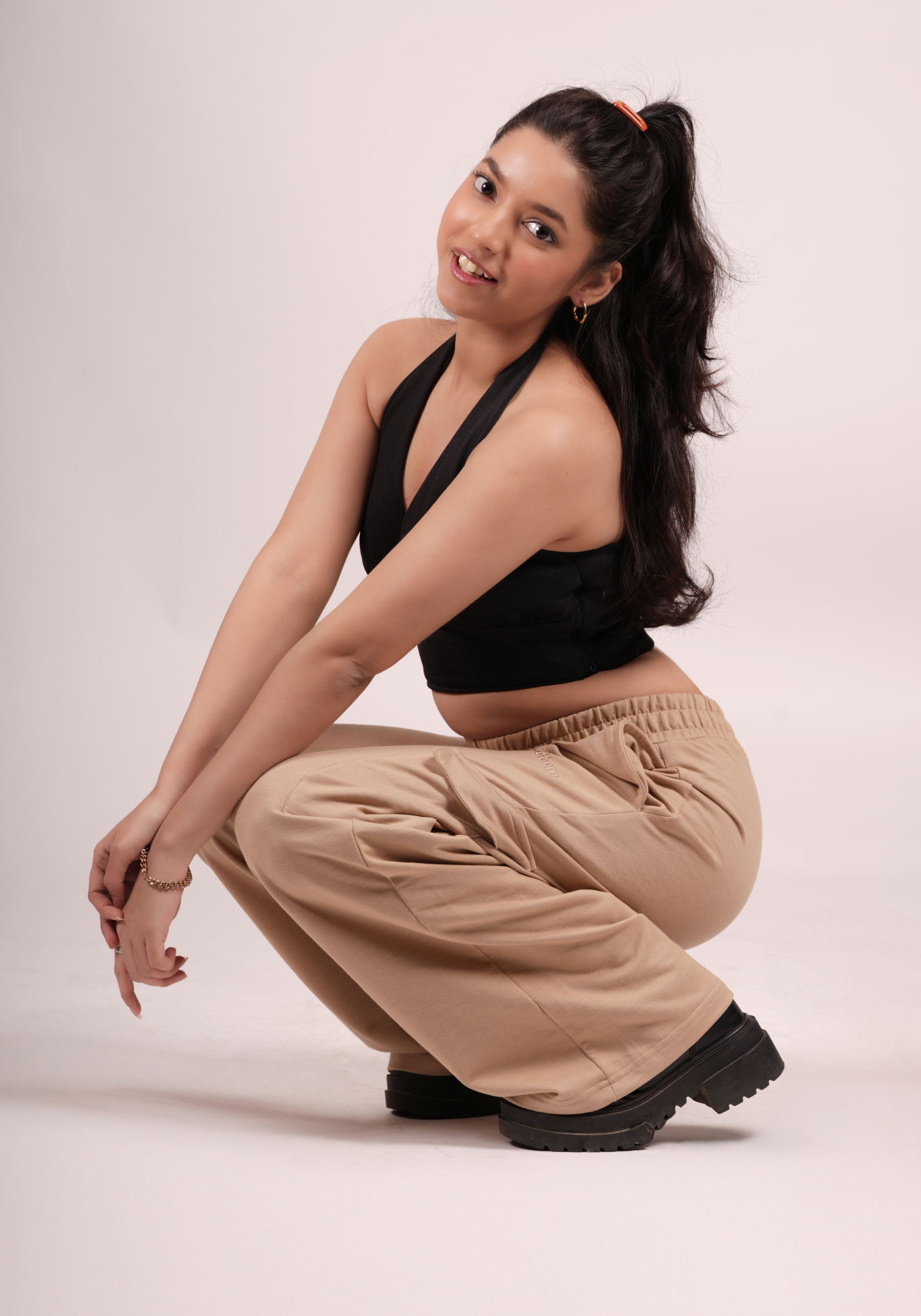 Wide Leg Cargos in Sugar Cookie Beige