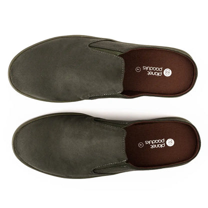 Paaduks Nest Mules Vegan Suede Green Men Slip-ons
