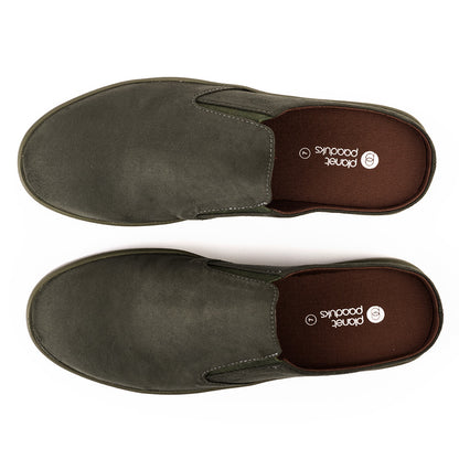 Paaduks Nest Mules Vegan Suede Green Men Slip-ons