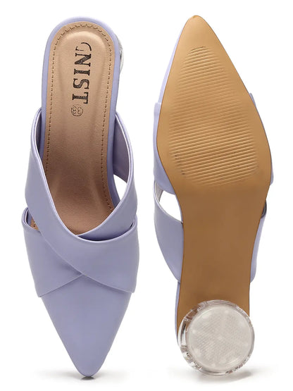 GNIST Comfort Mule Lavender Round Heels