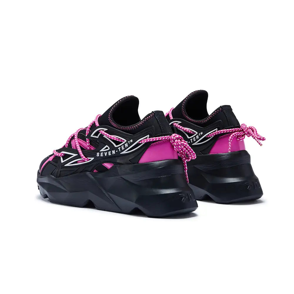 743 Flamink Pink & Black Chunky Sneakers