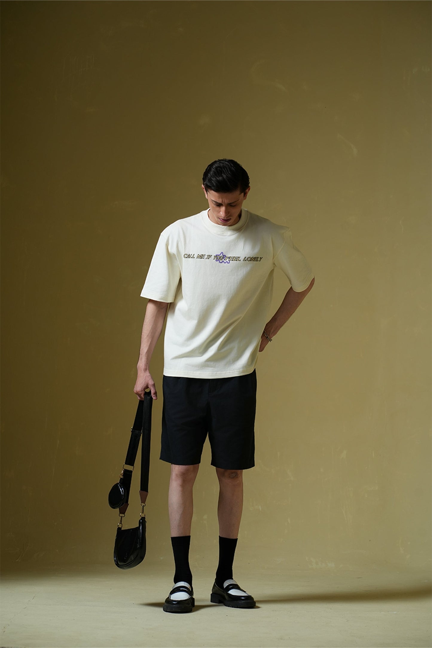 Call Me Cream Oversized T-Shirt