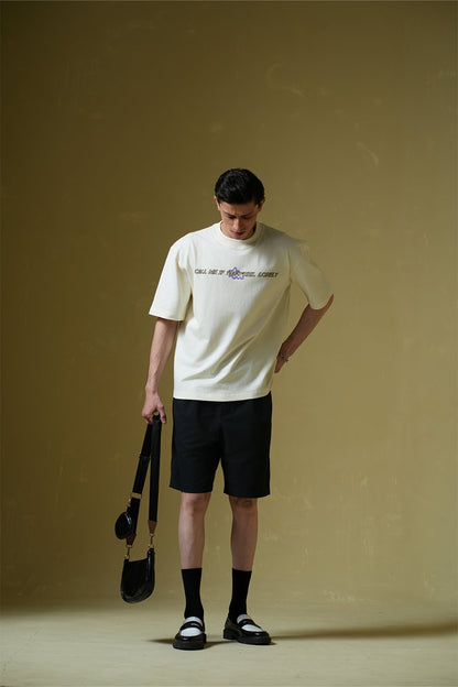 Call Me Cream Oversized T-Shirt