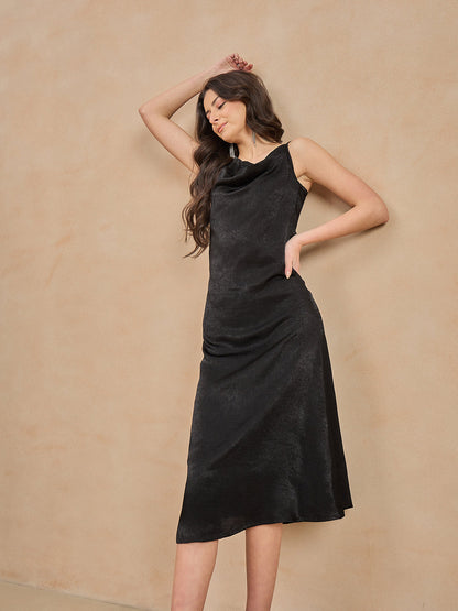 Cowl Neck Midi Dress