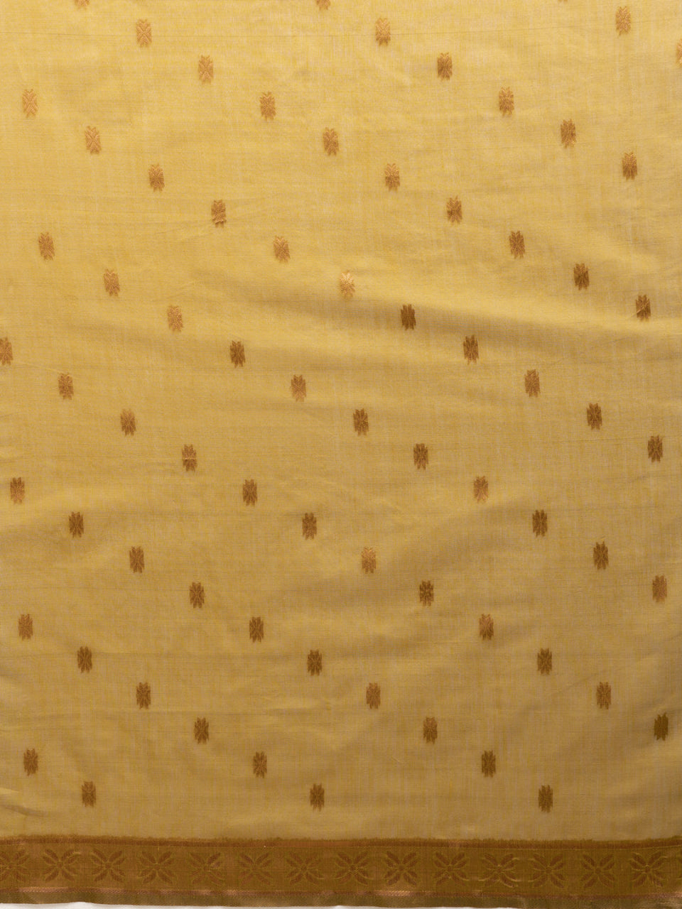 Divine Drapes Simple Mustard Saree