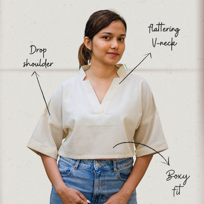 Cream Crumble Crop Top