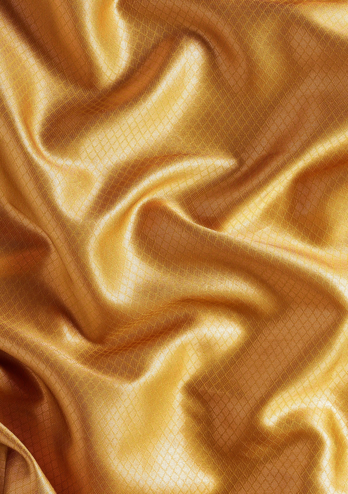 Mustard Tissue Brocade Weaving Silk Saree