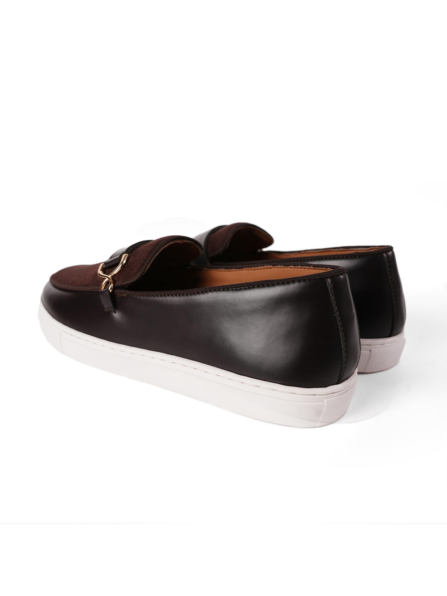 Monkstory Side Buckle Slip-On Sneakers - Brown