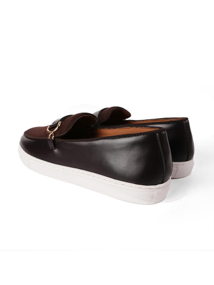 Monkstory Side Buckle Slip-On Sneakers - Brown