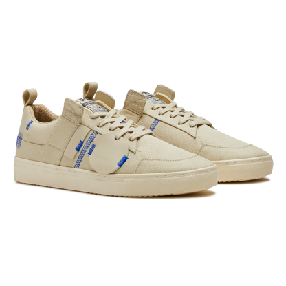314 Beige Applique Canvas Low-Top Sneaker