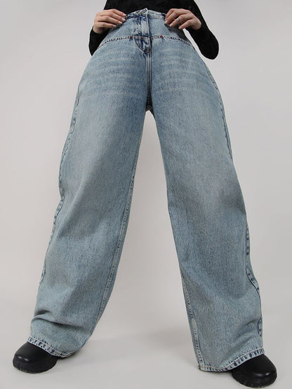 Women Comfort Low Distress Heavy Fade Stretchable Jeans