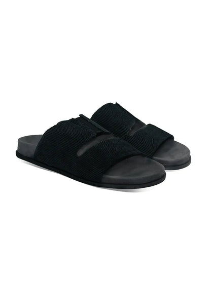 Paaduks Finn Cloak Corduroy Black Men Slides