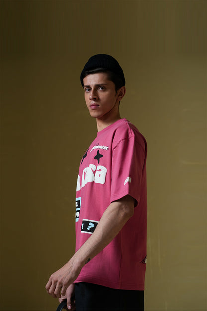 La Casa Hot Pink Oversized T-Shirt