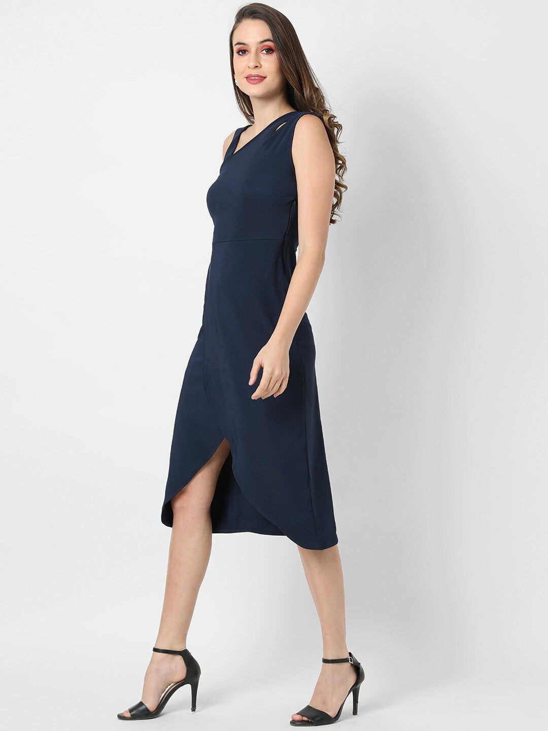 Navy Blue A-Line Dress