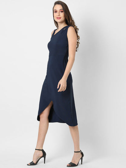 Navy Blue A-Line Dress