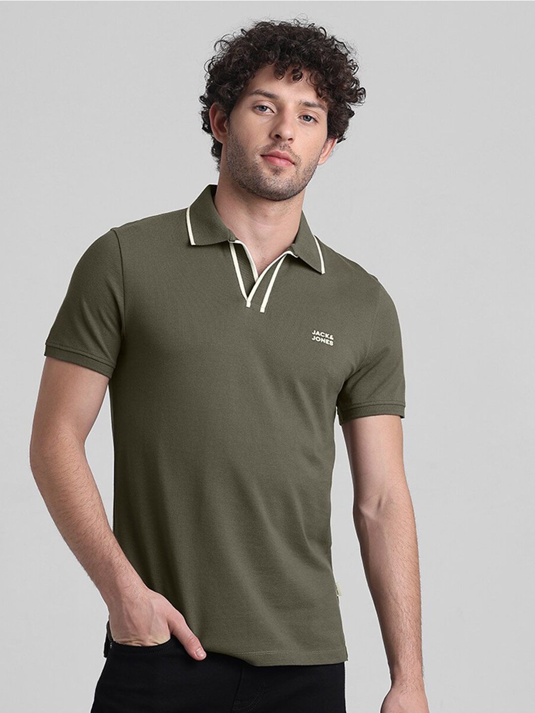 Cotton Polo Collar Slim Fit T-shirt