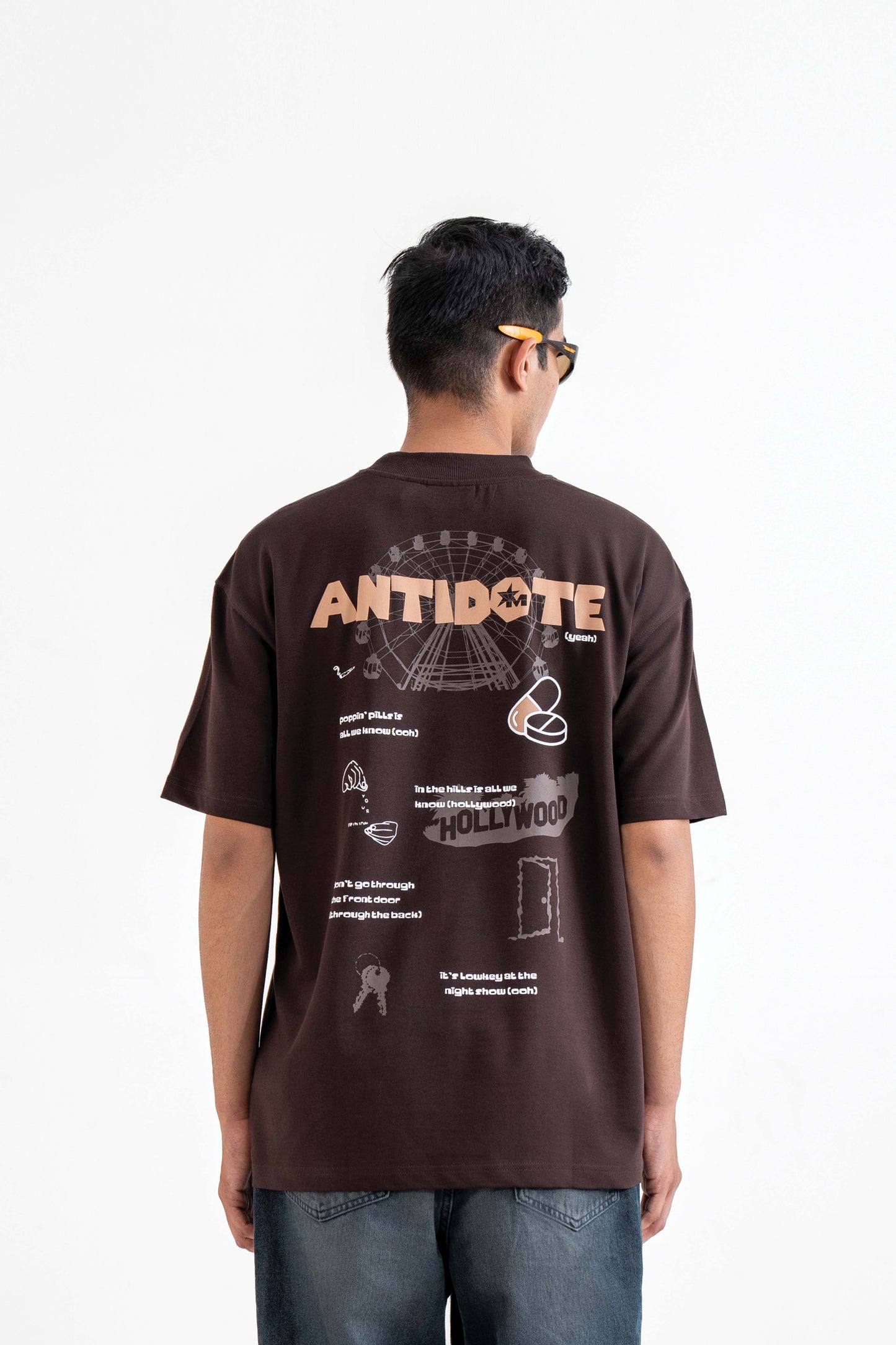 Antidote Brown Oversized T-Shirt