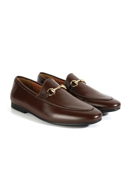 Monkstory Horsebit Flexi Business Slip-Ons - Brown
