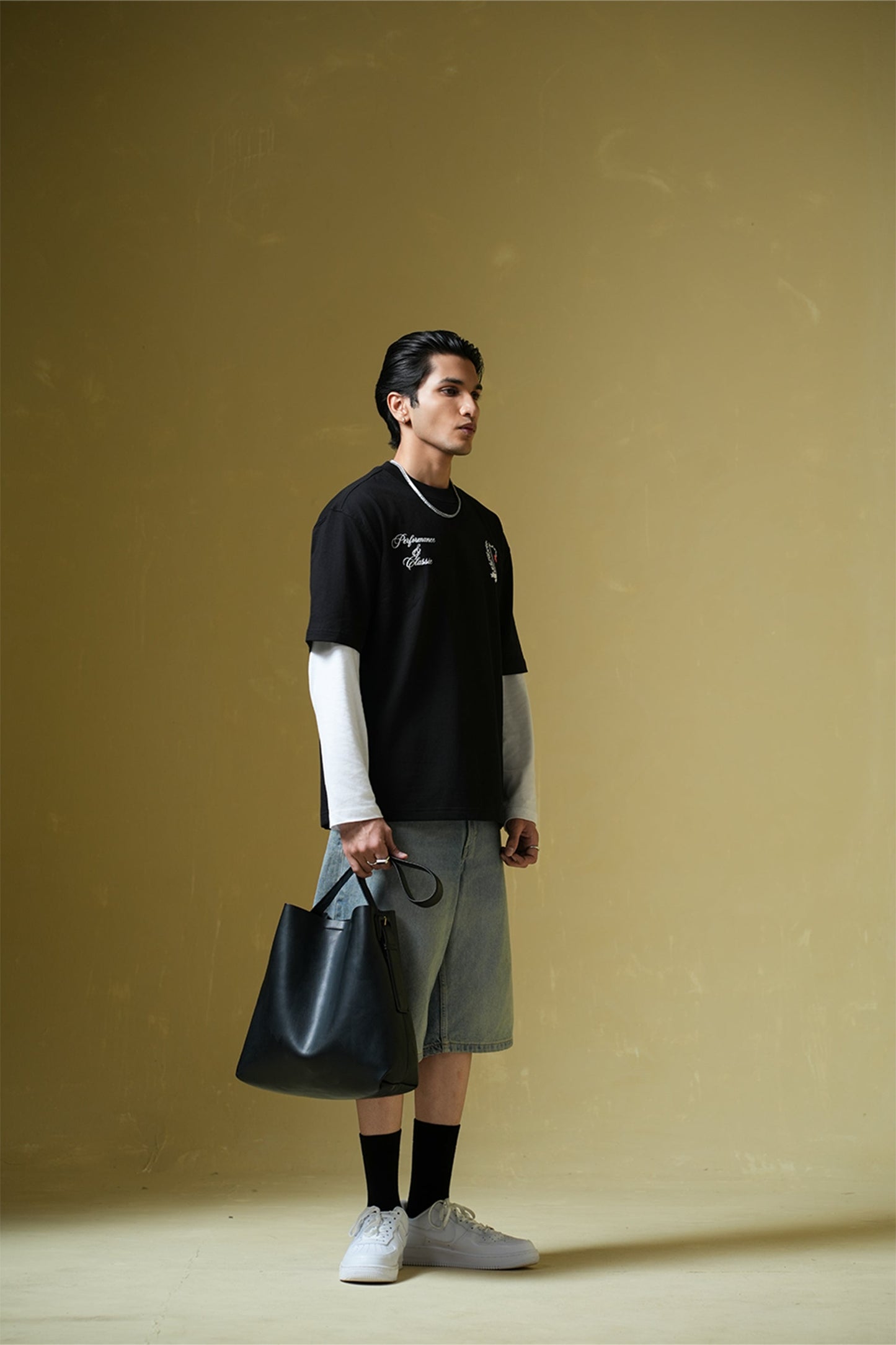 Adrenaline Rush Black Oversized T-shirt