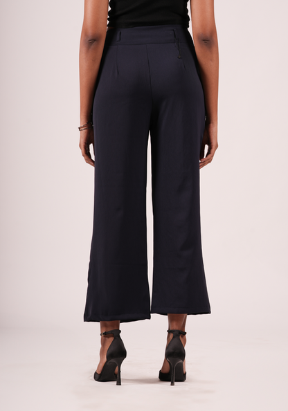 korean Baggy Pants in Navy Blue