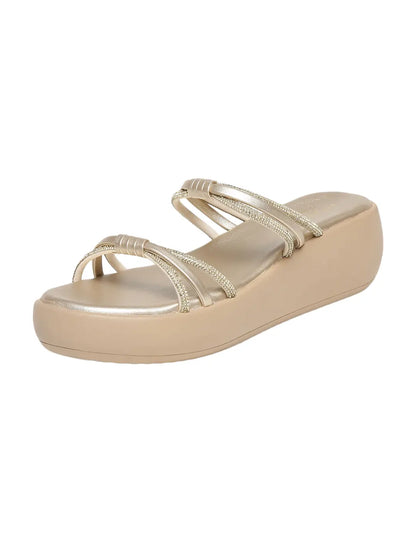 Daisy Gold Flatform Heels