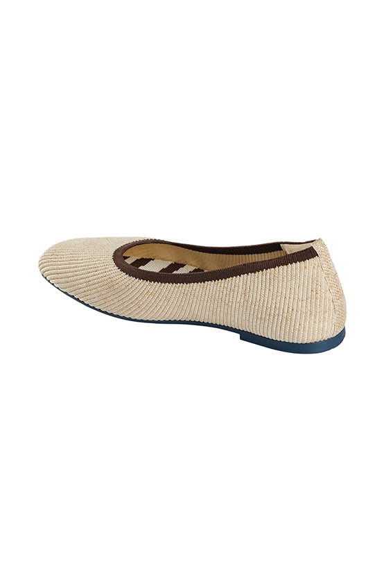 Neeman's Metallic Square Flats for Women | Ballerinas & Slip On Casual Shoes| Comfortable & Flexible