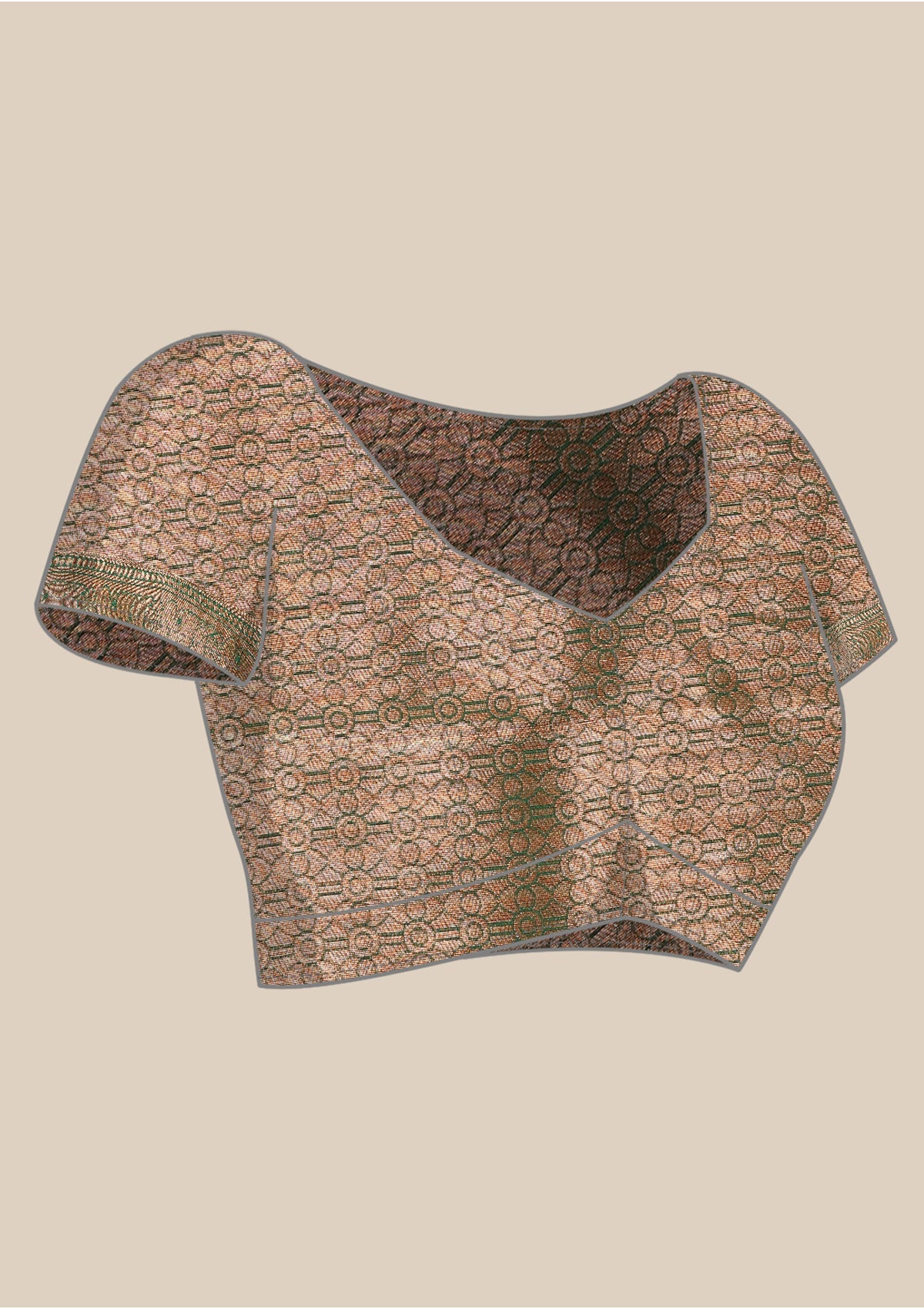 Mustard Tissue Brocade Weaving Silk Saree