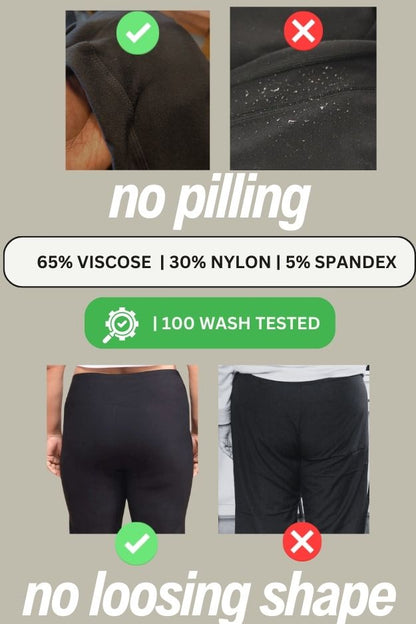 Plus Size Black Tummy Shaper Flare Pants