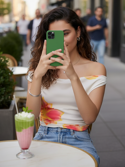 Printed Cotton Stretchable Draped Crop Top