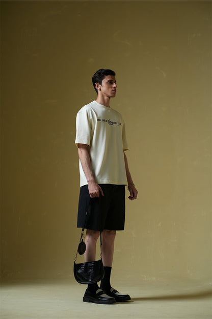 Call Me Cream Oversized T-Shirt