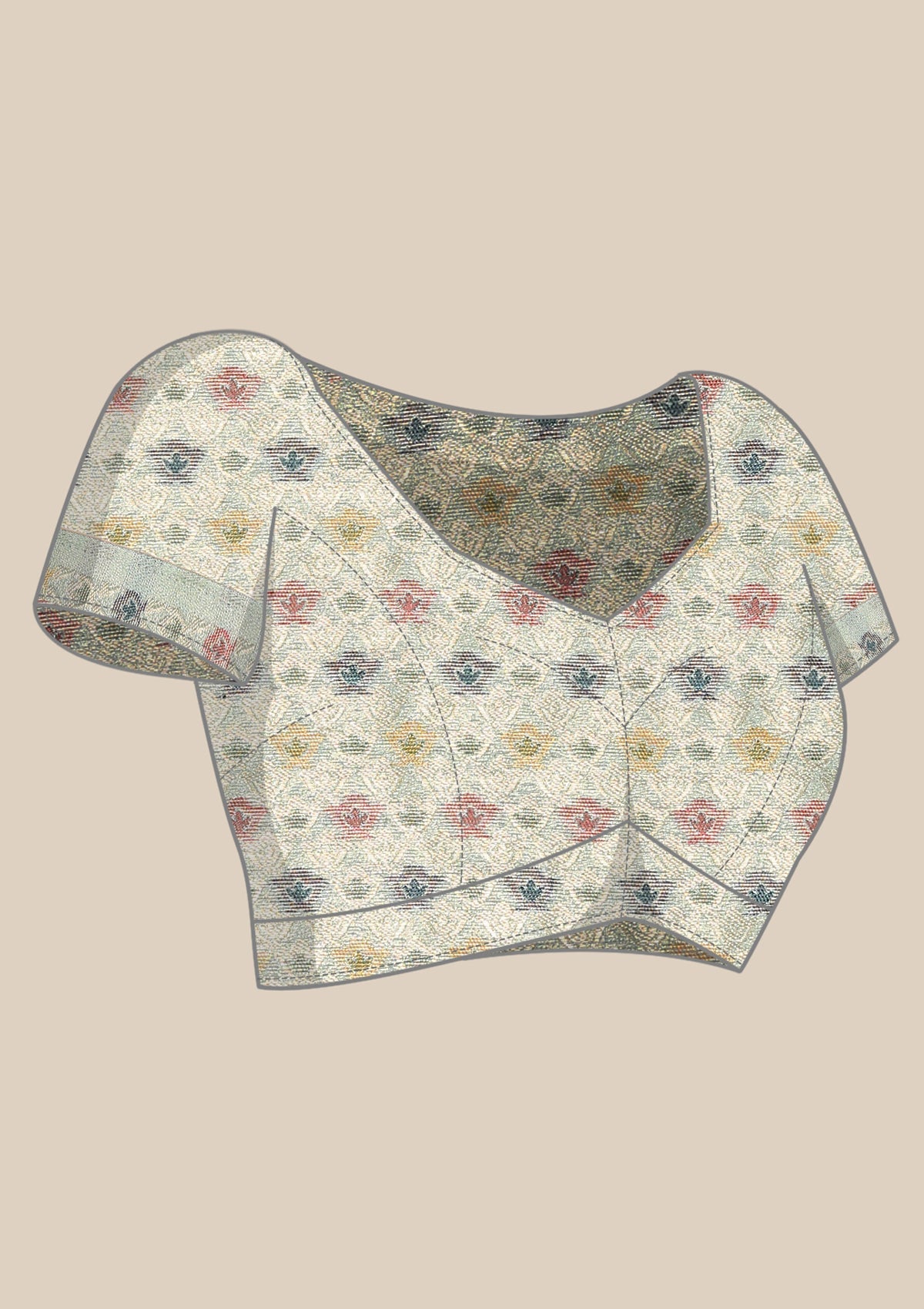 Dusty Blue Banarasi Saree