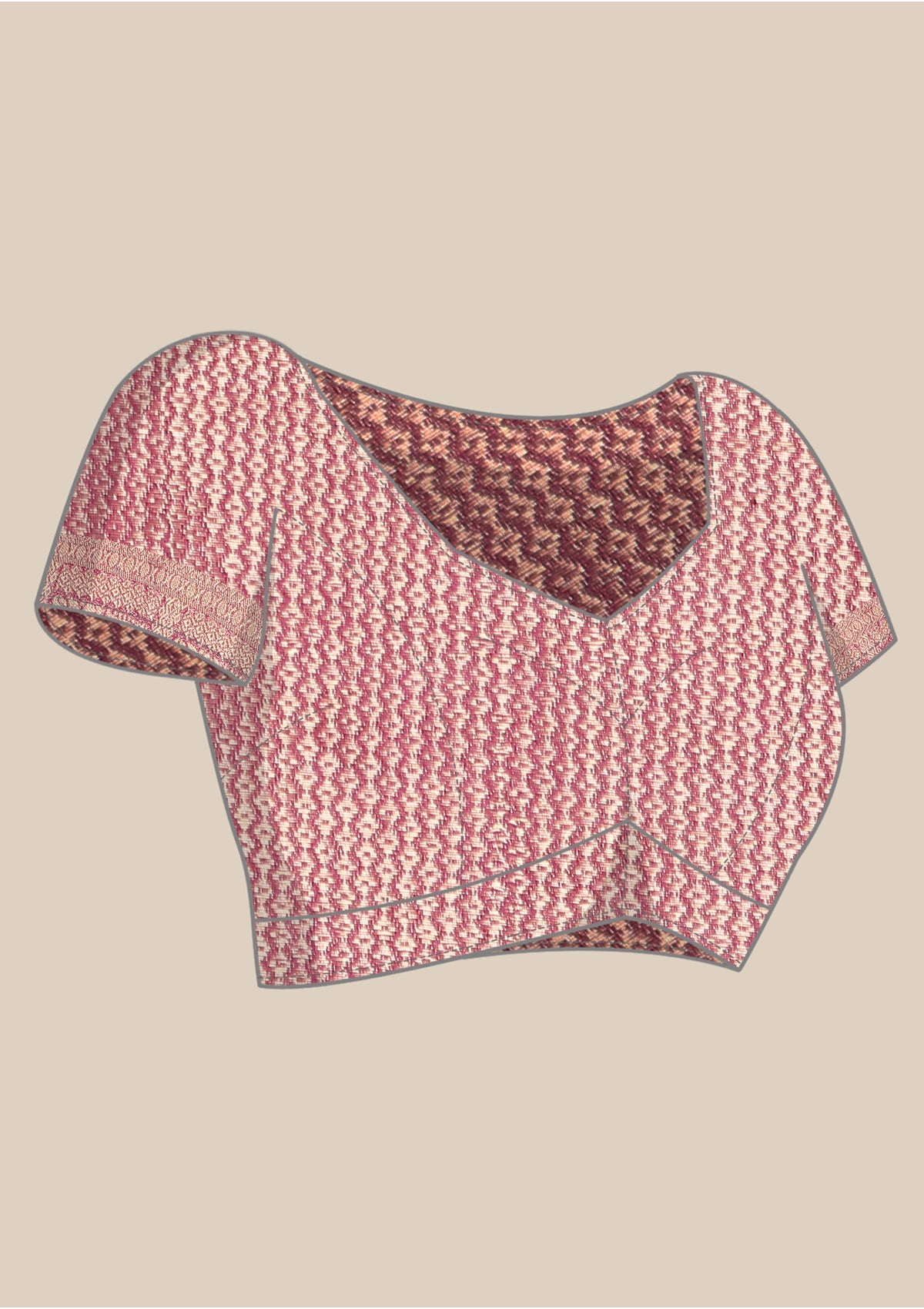 Purple Brocade Crepe Saree