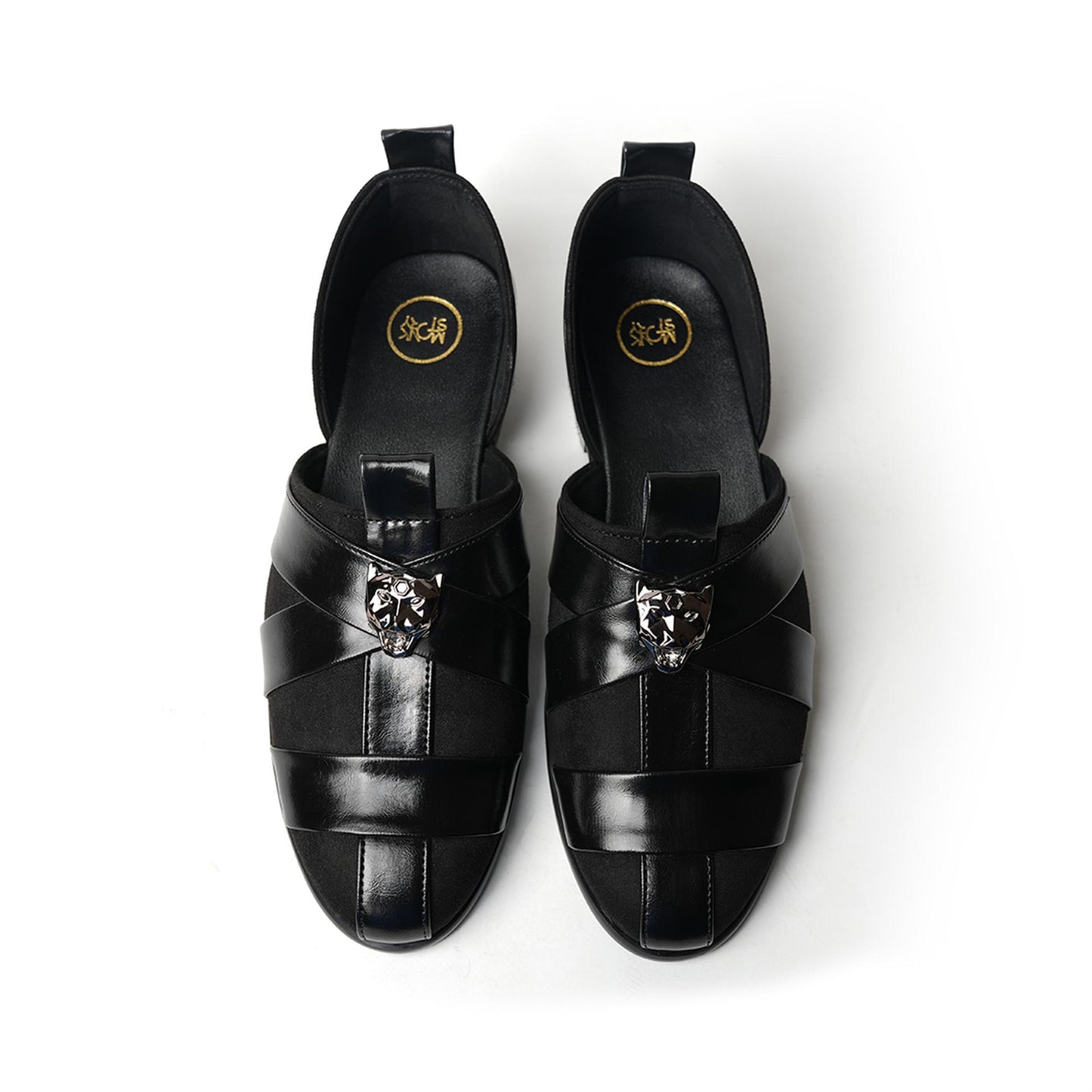 Monkstory Criss Cross Slip-On Sandal - Black