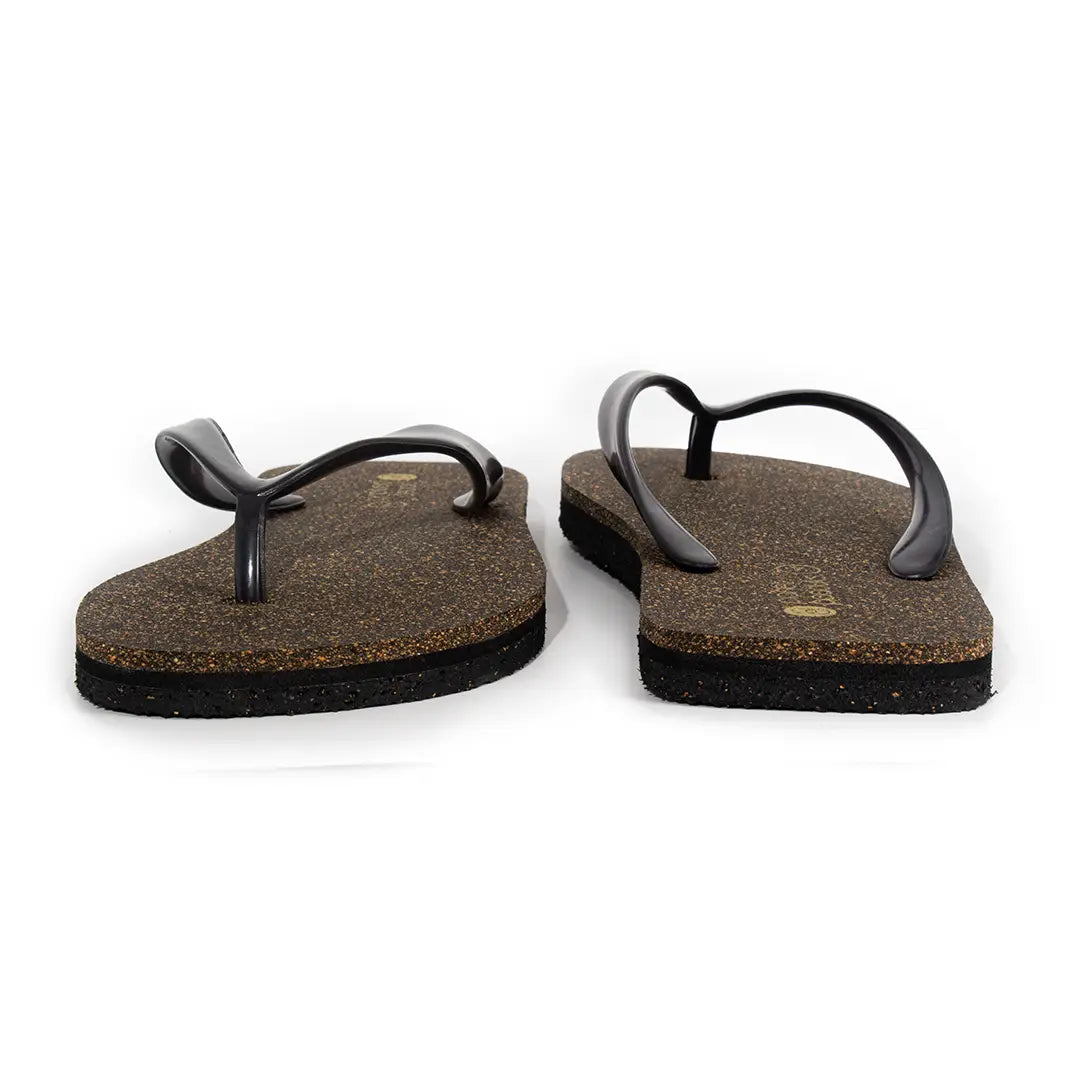 Exis Thong-Strap Cork Black Men Flip-Flops