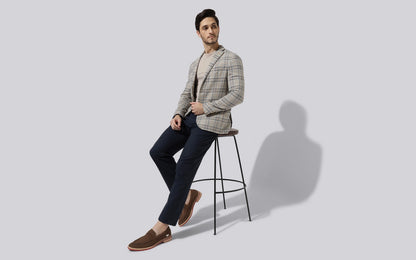 Neeman's Block Heel Loafers for Mens | Breathable Knit Upper Comfortable & Flexible EVA Sole