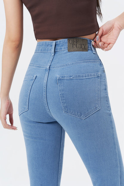 Baby Blue Bootcut Flare Denim Jeans
