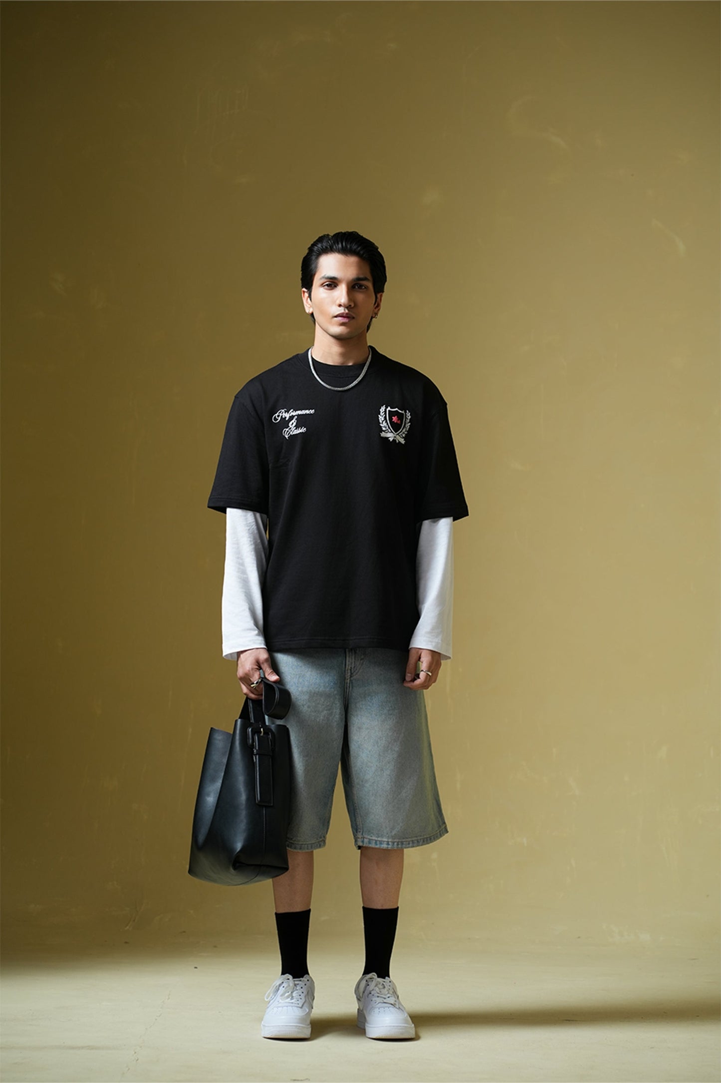 Adrenaline Rush Black Oversized T-shirt