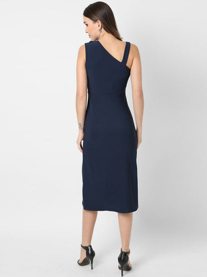 Navy Blue A-Line Dress