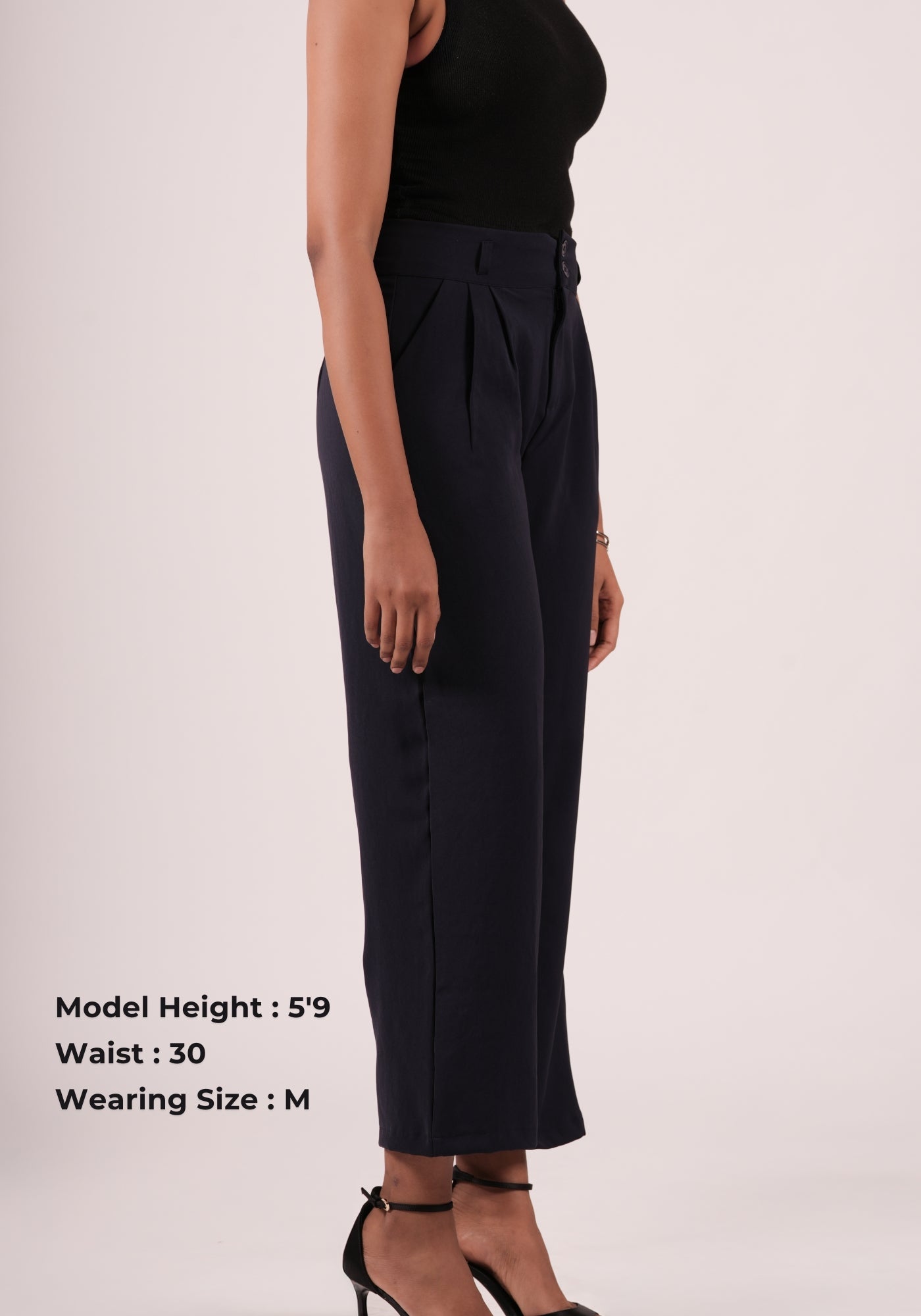 korean Baggy Pants in Navy Blue