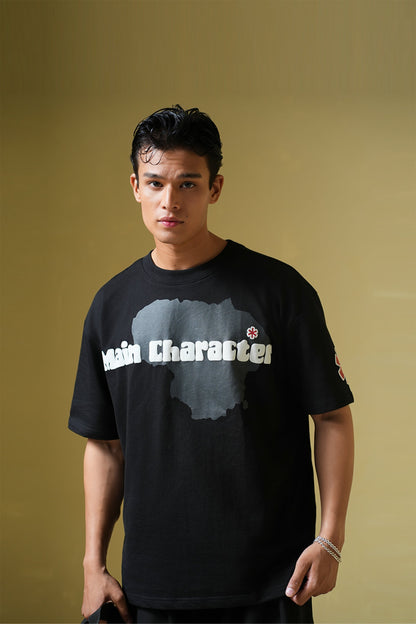 Talk Later Black Oversized T-shirt