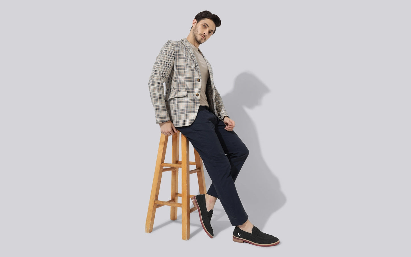 Neeman's Block Heel Loafers for Mens | Breathable Knit Upper Comfortable & Flexible EVA Sole