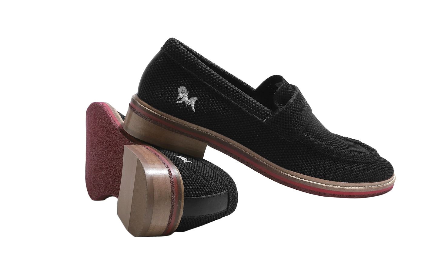 Neeman's Block Heel Loafers for Mens | Breathable Knit Upper Comfortable & Flexible EVA Sole